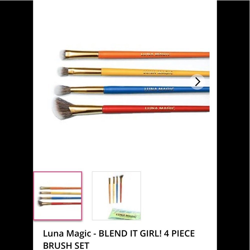 4-Piece Eyeshadow Brush Set with Pouch.